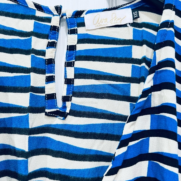 Ava Sky blue stripe romper sz XXS matching mommy & me jumper - Picture 3 of 4